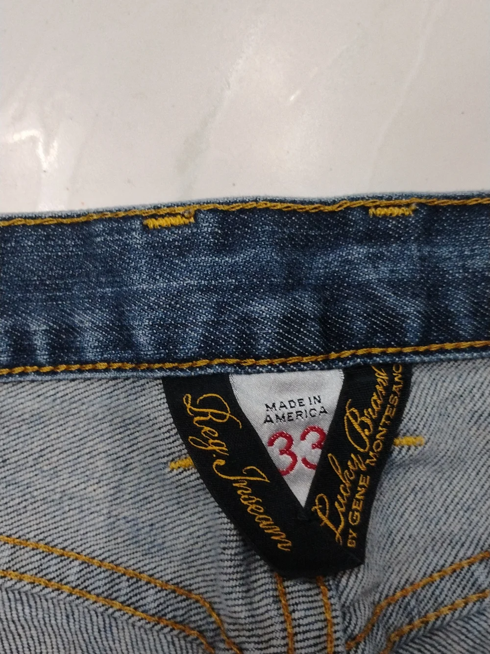 Lucky Brand By Gene Montreano Women's Dark Indigo Bootcut Jeans SZ 33